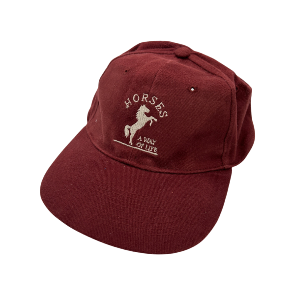 Horses vintage Dad Cap burgundy