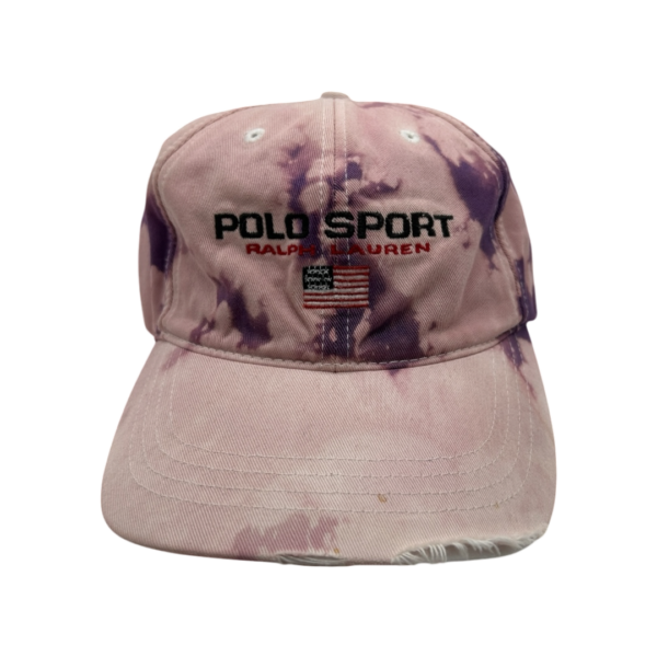 Distressed Polo Ralph Lauren Cap 1 of 1 Tie Dye in purple
